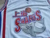 Hommes NCAA Brigham Young Cougars 32 Jimmer Fredette Shanghai Sharks Maillots University College Film Basketball Jersey Blanc Bleu