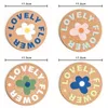 Nordic Round Cork Coasters Flower Pattern Placemat Table Mat Cup Pad Home Decoration Kitchen Accessories For Glass Pot LX4598