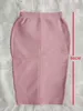 Ailigou bandage kjolar 16 färger rayon kvinnor sexig kändis fest knä längd röd blå grön svart rosa vit gul 56cm 210629