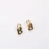 Hoop & Huggie Tarnish Free PVD Gold Finish Detachable Symple Letter B Earring Stainless Steel Jewelry Wholesale