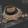 Necklace Earrings Set & Yulaili High Quality Dubai Gold Colorful Opal Choker Stud Bracelet Ring For Women Accessories