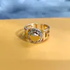 luxury brand ring 18K gold plated brass Never fade TOP quality design exquisite gift official reproductions jewelry 2022 new 5a band rings factory direct sales