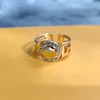 luxury brand ring 18K gold plated brass Never fade TOP quality design exquisite gift official reproductions jewelry 2022 new 5a band rings factory direct sales