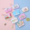 Porte-cartes cadeaux promotionnels Sacs à monnaie Couleur bonbon Dessin animé mignon créatif PU biologique zéro portefeuille clé sac mini enfants sac petit sac à main