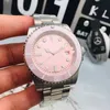 Princess Pink Classic Watch Automatische beweging Goede kwaliteit Mineraal Saffier Mirror Romeinse schaal 316 Roestvrij staal Watchband Orol4444897