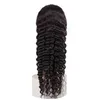 30in Raw Indian Loose 40 Inch Curly Human Hair 180 Density 13x6 Deep Wave Spets Front Wig241S2706202