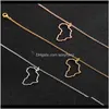 & Pendants Jewelry Drop Delivery 2021 10Pcs Outline African Map Necklaces Continent Egypt South Africa Kenya Nigeria Ethiopia Country Profile