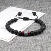 Beaded Strands 8mm Natural Black Lava Stone Bracelets Couples Distance Handmade Adjustable Charms Bangles Women Men Yoga Energy Jewe Fawn22