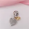 925 Sterling Silver Estetiska Smycken Pandora Two-Tone Family Tree Heart Dangle Charm Anklets Söt DIY Armband Göra För Kvinnor Tonårsflickor Halsband Pärla 799366c00