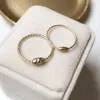 Lucky Bead Rings 14K Gold Filled Knuckle Rings Mujer Bague Femme Joyería minimalista hecha a mano