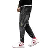 Jeans Men Stretch Jogger Pants Loose Fit Say Hi To The Denim Version of Sweatpants The Elastic Drawstring Waist Cargo Pants X0621