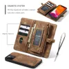 Wallet Case, Super Handmade Leather Rits Afneembaar Magnetisch 11 Kaart Slots Telefoon Case Koppeling Portemonnee voor iPhone 12 Pro Max 12 Mini 5.4 11 6.1 XS MAX XR iPhone 6/7/8 Plus