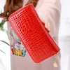 Women short organizer wallet Solid color Hasp Mini Wallets Womens bags wholesale Credit Card Genuine leather Black/red/grey Q58X40