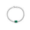 AIYANISHI 925 Sterling Silver Emerald Green tennis bangle bracelet for women wedding Fine Jewelry bracelets christmas gift6066561