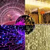 سلسلة LED Solar LED Fairy Light 10m 20m 30m 50m 50m 100m Garland Garland Large Solar Paner Fast Charge Lamp لعيد الميلاد ديكور حديقة عيد الميلاد