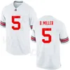 Chen37 College NCAA Ohio State Buckeyes Football 3 Michael Thomas Jersey 12 Cardale Jones Braxton Miller JT Barrett Nero Rosso Bianco Uomo Donna Bambini