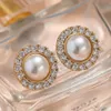 S2248 Bohemian Fashion Jewelry Faux Pearl Ear Clip Women's Elegant Zircon Earcuff Earring Earclip Earrings