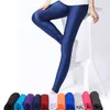 Leggings pour femmes pantalons brillants vente chaude Leggings couleur unie Fluorescent Spandex élasticité pantalon décontracté Legging brillant