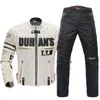 Aparel de motocicleta Duhan Chaqueta Moto Summer Jacket Men calças teram um passeio de corrida respirável