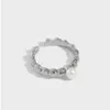 Andywen 925 sterling zilveren parel kralen open verstelbare ring vrouwen mode bruiloft partij sieraden voor rock punk juwelen 210608