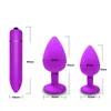 NXY Giocattoli anali Silicone Plug Butt Massaggiatore della prostata per principianti Uomini Donne Adulti Gay Sex Shop Mini Piccoli giocattoli erotici con vibratore a pallottola 1125