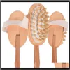 Badborstar svampar skrubber 42 cm lång slå tillbaka med löstagbart trähandtag kropp mas gummi spa skrubber wlwpc o8tvm