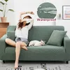 Elastyczna sofa Pokrywa Wodoodporna Solidna Kolor Wysoki Stretch Slipcover Cel-Inclusive Couch S do salonu 211207