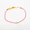 Hot Brand Pure 925 Sterling Silver Jewelry Silver Chain Gold Color Rabbit Bracelet Party Wedding Jewelry Thin Red Rope Bracelet