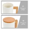 Кружки бытовые керамические чашки чая с деревянной ручкой личности кофейная кружка