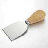 50sets 4pcs/مجموعة من خشب البلوط مقبض سكين شوكة مجموعة زبدة زبدة المواد الممتلكين لقطع أداة لوحة الخبز DH8557