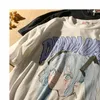 Kawaii Cartoon Pink Tops Short Sleeve Punk Crop Bear Print Summer Casual Cute Y2k T Shirt Tee Fashion Black Clothing