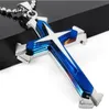 3 couches Knight Cross Pendentif Collier en acier inoxydable Chaîne en acier inoxydable Or Noir Couleur Bijoux Cadeaux Pour Hommes Femmes