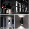 Lampes murales extérieures noir gris vers le bas lumière 6W 10W 20W 30W 36WPorche jardin IP65 étanche éclairage domestique Double lampe à LED