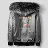 Men's Leather & Faux 2021 Winter Hooded Big Warm Fur Collar Parkas Male Black Liner Parka With Casaco Masculino Inverno Gmm5