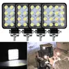 48W Bright LED Spotlight Work Light Quadrado 16 Offroad Worklight Bar Farol Lâmpadas para Trator de Caminhão SUV no carro