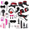 Nxy Sm Bondage Sex Toys for Women Men Nylon Bdsm Set y Lingerie Handcuffs Whip Rope Anal Plug Vibrator Products Adults Games 1223