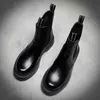 Marke Designer Herren Freizeit Chelsea Stiefel warme Pelz Winterschuhe echtes Leder Plattform Boot Moto Knöchel Botas Homme Zapatos 211022
