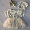 Sommar 0-3yrs född Blommor Romper Boys Kläder Daisy Cotton Rompers Infant Baby Girls Jumpsuit 210417