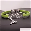 Charme pulseiras jóias hóquei morcego esportes mulheres infinito amor veet corda corda warp pulseira para homens s simples moda em bk drop entrega 2021