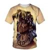 T-shirts pour hommes Culture 3D Imprimer Hommes T-shirt 2022 Été O Cou T-shirts à manches courtes Tops Style Mâle Vêtements Mode Casual