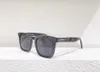 Dax Shiny Black Gray Square Sunglasses 0751 Sunnies Fashion Sun Glases for Men Occhiali Da Sole Firmati UV400 Protection Ieewear 288V