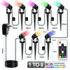 Çim Lambaları Açık Peyzaj Aydınlatma Uzatılabilir RGB LED Bahçe Işıkları 3 W 12 V 300 Lümen Duvarlar Için Su Geçirmez Spot ...