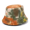 Hink hatt kvinnor män reversibla fiske hattar graffiti bob caps hip hop tie dye utomhus solfiskare keps