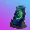 10w vertical mobile phone holder wireless chargers 5V/9V fast charging base for Apple Android smartphone cellphone dock desktop charge & watch video shelf