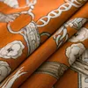 DUNXDECO Table Runner Dinner Party Long Cover Fabric Modern Simple Chain Jacquard Orange Green Garden Desk Decorating Mat 210708