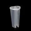 DHL 600ML Hartvormige Dubbele Delen Cup Transparante Plastic Wegwerp Mok met Deksels Milk Thee Juice Cups voor Lover Paar