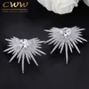 Big 925 Boucles d'oreilles en argent sterling Bijoux Stud Libellule Cubique Zircone Pierre Boucle d'oreille de marque de mode CZ255 210714