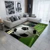 Football Carpet And Rugs For Bedroom Living Room Kids 3D Soccer Printing Pattern Rug Large Kitchen Bathroom Mat Home Decor 220301