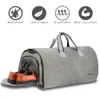 Travel Bag Business MEN Modoker Garment with Shoulder Strap Duffel Bag Carry on Hanging Suitcase Clothing Bags Multiple Pockets Grey