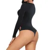 Kvinnors shapers Hexin Sexig bodysuit Push Up BodyShaper Bra Invisible Thong Shapewear Reductora Långärmad underkläder Fajas Col2090